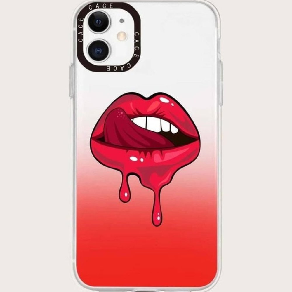 Phone 12 and 12 pro max Red Lip Phone Case